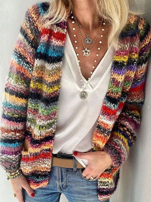 Marley | Women's Striped Multicolor Cardigan