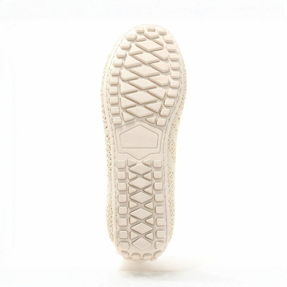 Comfortable Loafers for Women with Crochet Knit Upper Penny Strap Cushioned Slip On Flat Style
