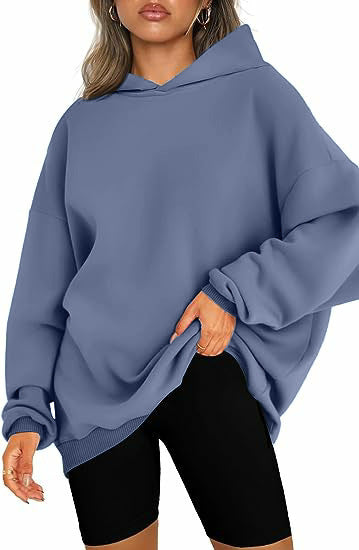 Comfortable Oversized Fleece Hoodie for Women with Hood Long Sleeve Drop Shoulder Relaxed Style