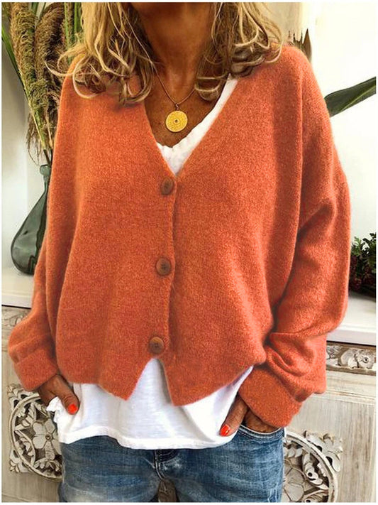 Willow | Women's Plain V-Neck Cardigan