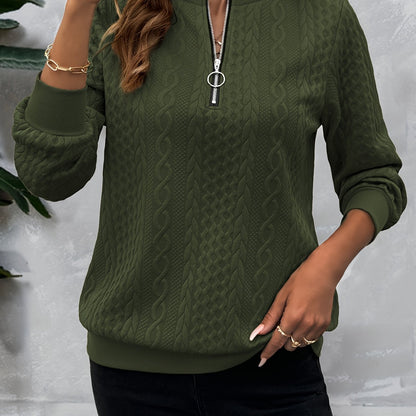 Solid Color Autumn Long Sleeve Warm Casual Daily Commute Niche Women's Sweatshirt