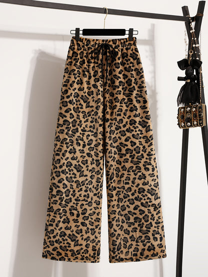 Christmas Style Drawstring Fleece Pants