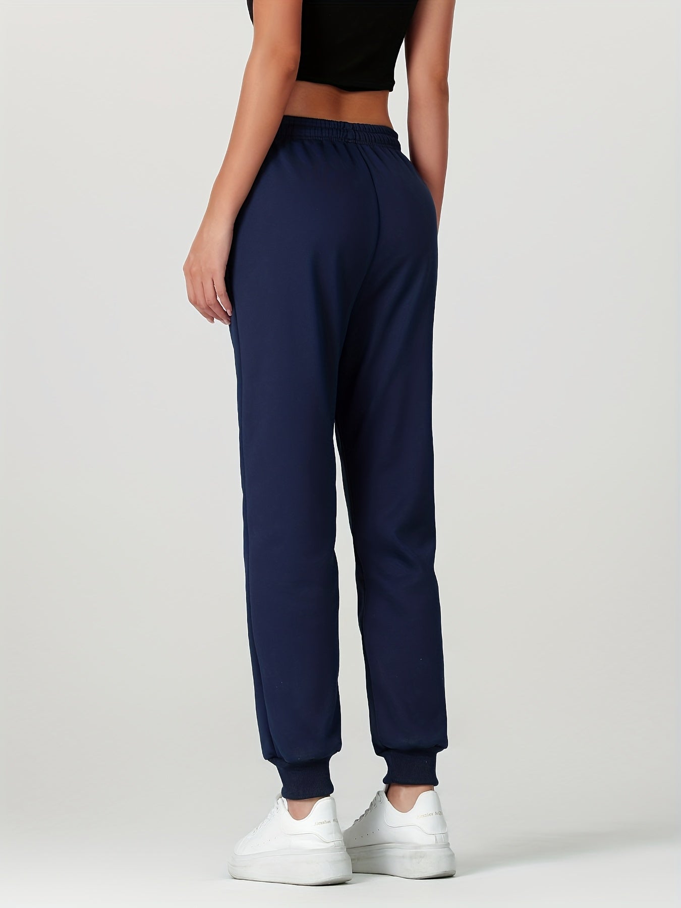 1pc of Autumn/winter Women's Long Pants, -lined Warm Casual Sweatpants for Women, Featuring an Elastic Drawstring Waist, Angled High Quality Zippered Pockets, and Windproof Thermal Cuffed Pants, Suitable for Daily Winter Wear at Home