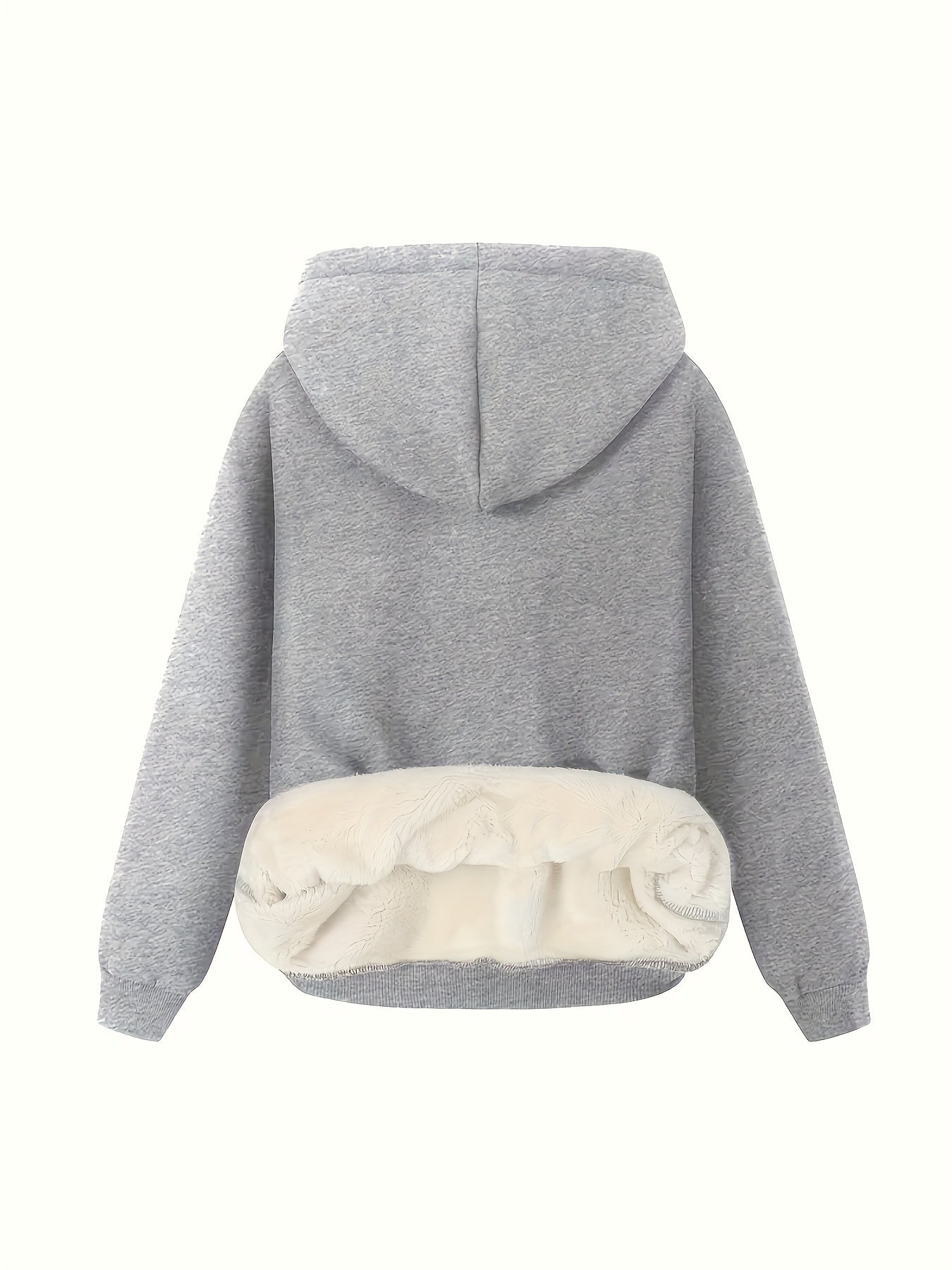 Comfortable Sherpa Fleece Hoodie for Women with Hooded Long Sleeve Warm Relaxed Oversized Style