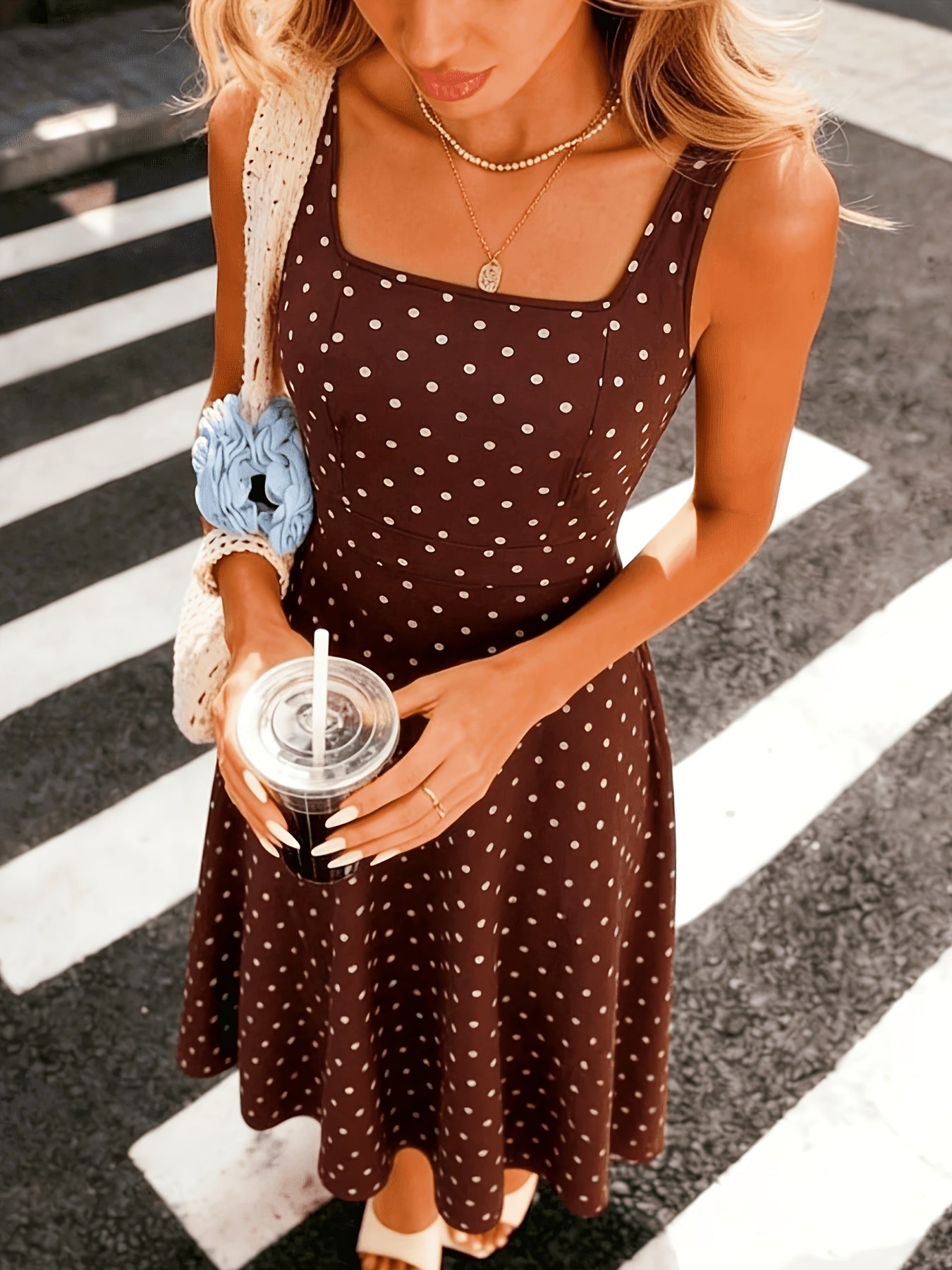 Women's Fashionable and Elegant Printed Waist-Cinching Dress, Suitable for Daily Wear and Various Occasions, Makes a Perfect Gift for Mothers, Ideal for Holidays, Beach Outings, Date Nights, and More. Printed Midi Dress, Summer Midi Dress