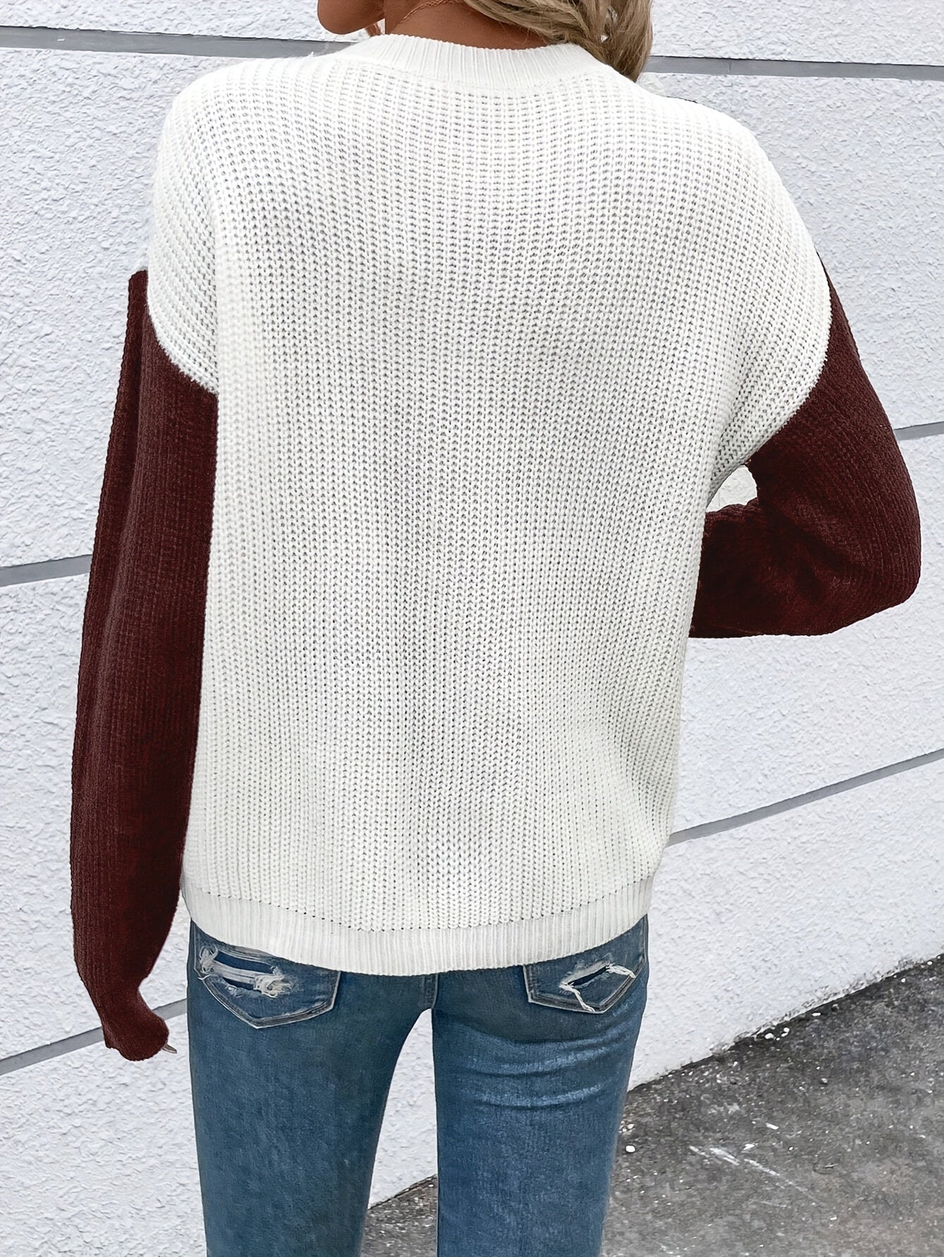 TJ3167 New Autumn And Winter Korean-Style Unique Color-Blocked Single-Breasted Cardigan for Women, Stylish And Flattering Top
