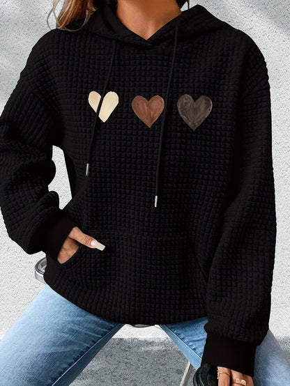 Graphic Print Hoodie, Drawstring Casual Hooded Sweatshirt for Fall And Spring, Women'S Clothing