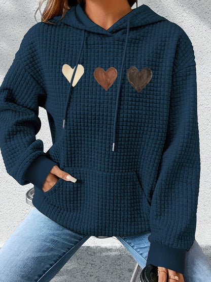 Graphic Print Hoodie, Drawstring Casual Hooded Sweatshirt for Fall And Spring, Women'S Clothing