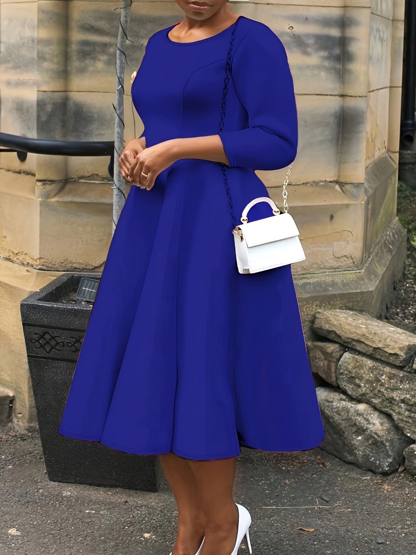 Plus Size - Plus Size - TB6312 Plus Size Fashion Elegant Temperament Dress