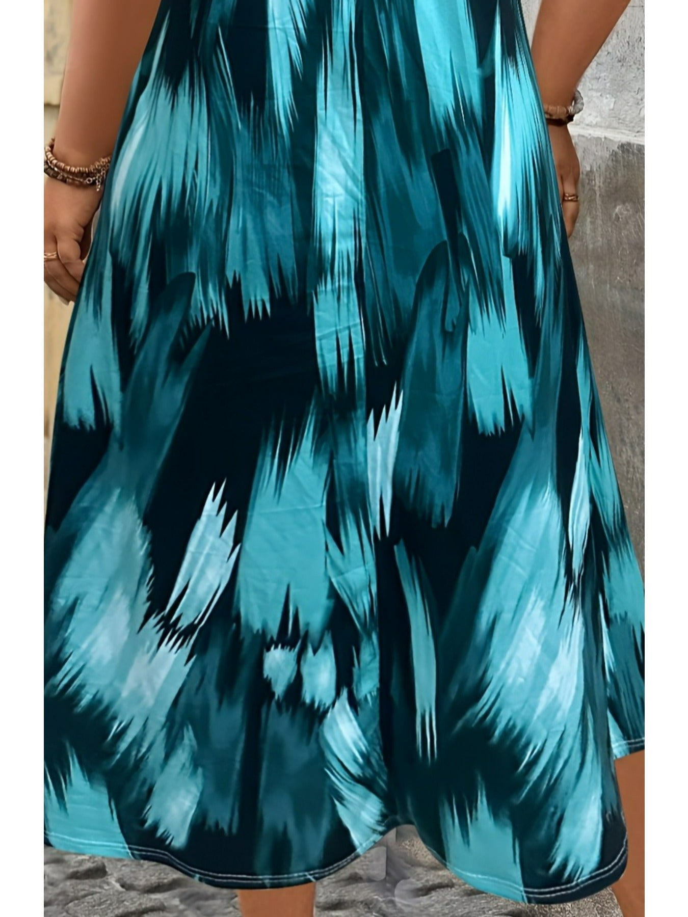 Plus-size women's casual dress for home wear  with Round Neck, Loose and Comfortable, Machine Washable Lightweight Summer Dress, Casual and Stylish Home Sleep Dress