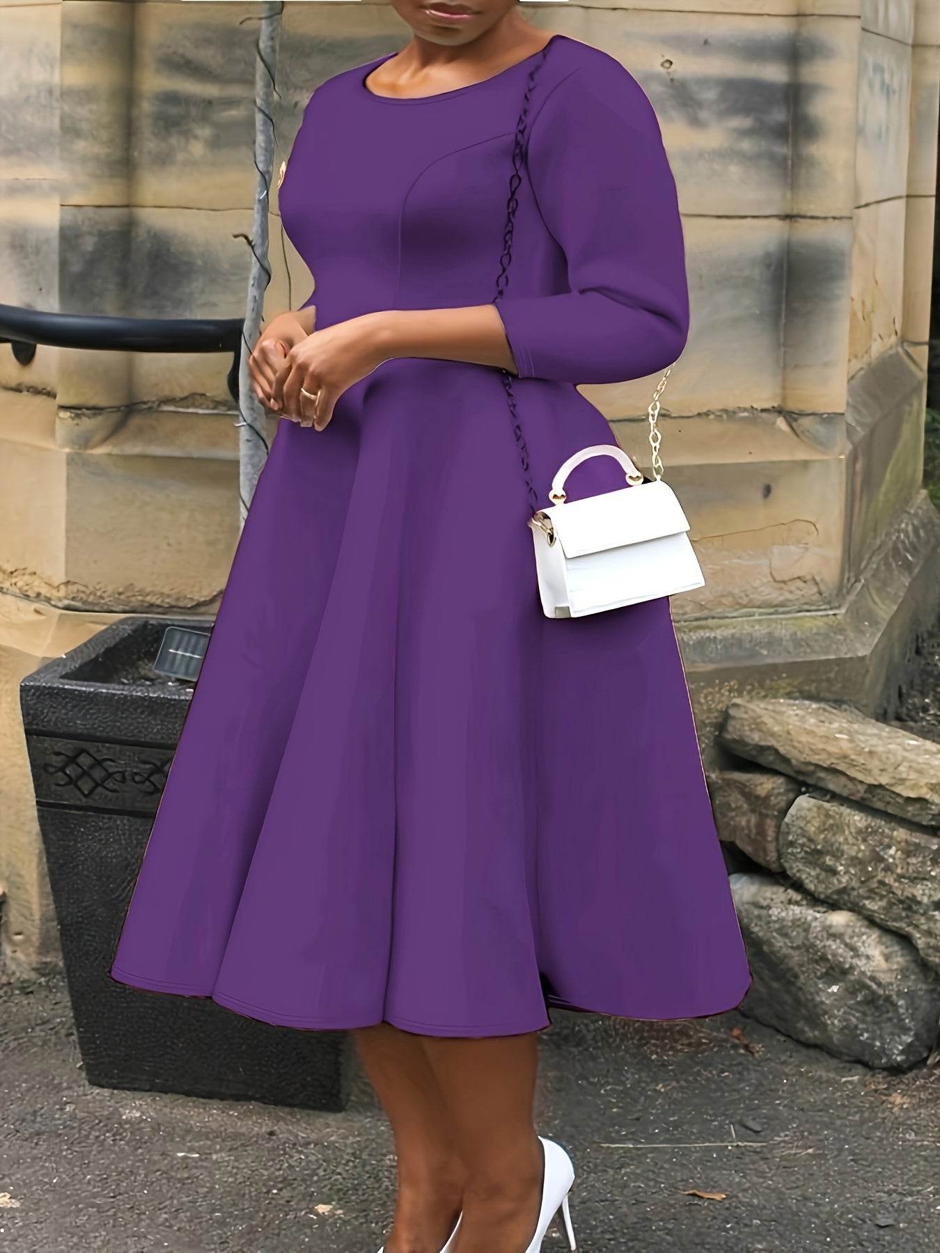 Plus Size - Plus Size - TB6312 Plus Size Fashion Elegant Temperament Dress