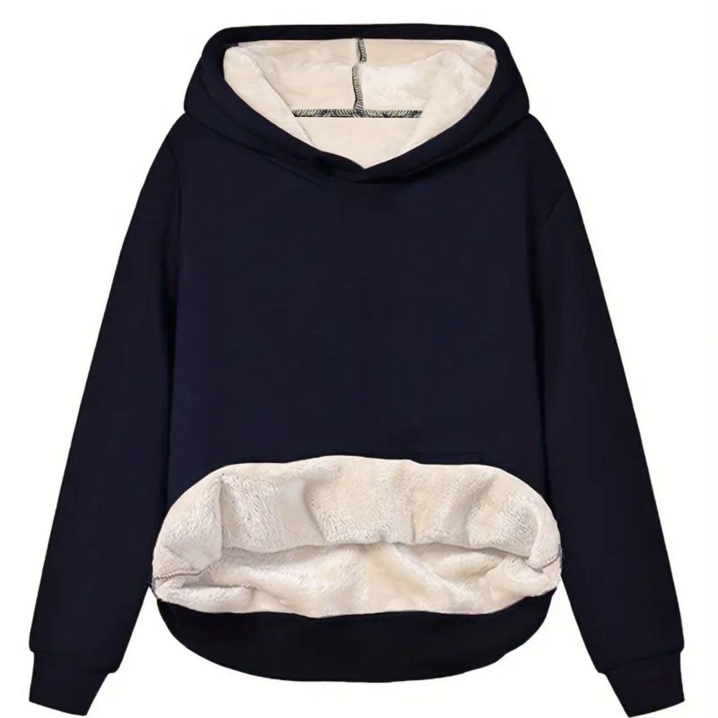 Comfortable Sherpa Fleece Hoodie for Women with Hooded Long Sleeve Warm Relaxed Oversized Style