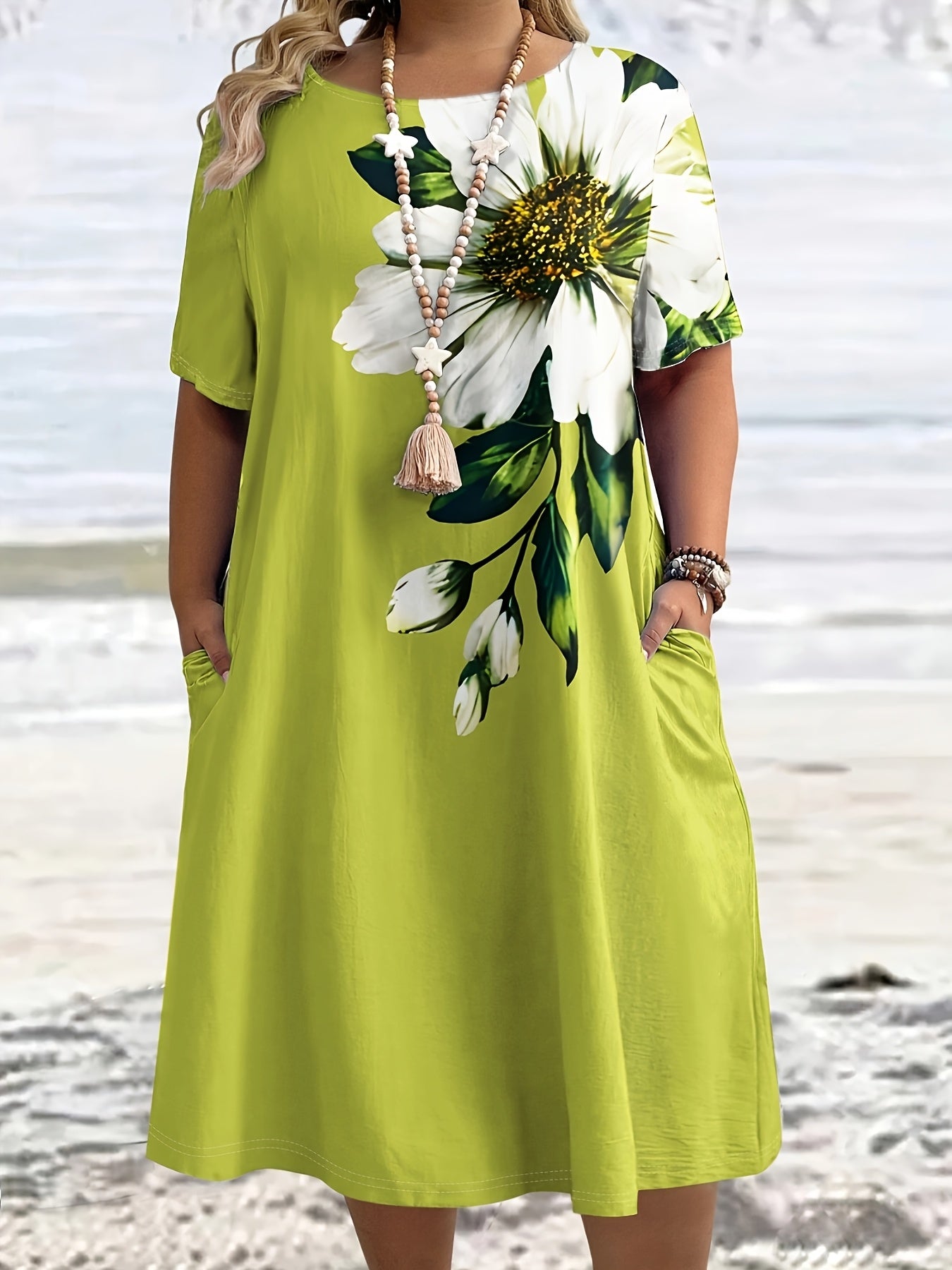 Plus Size Women's Summer / Floral All-Over Print Dress / Vacation Style / Suitable for All Seasons / Casual And Chic