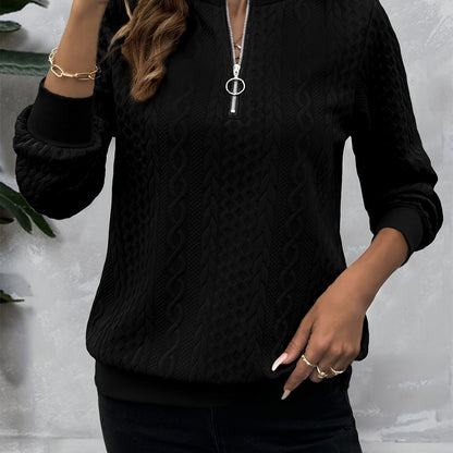 Solid Color Autumn Long Sleeve Warm Casual Daily Commute Niche Women's Sweatshirt