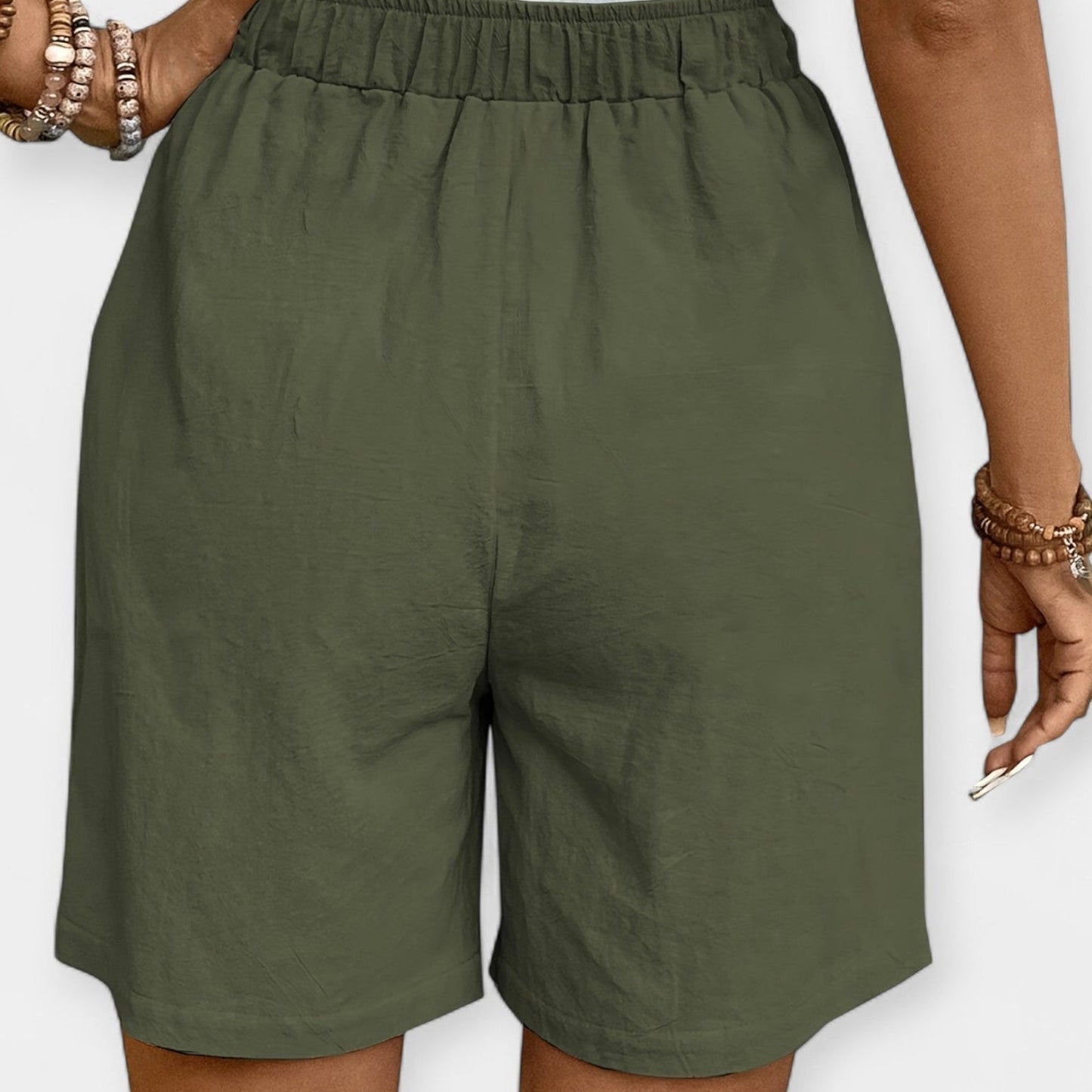 Effortless Linen Wide Leg Shorts for Women with High Waist Drawstring Relaxed Flowing Casual Style