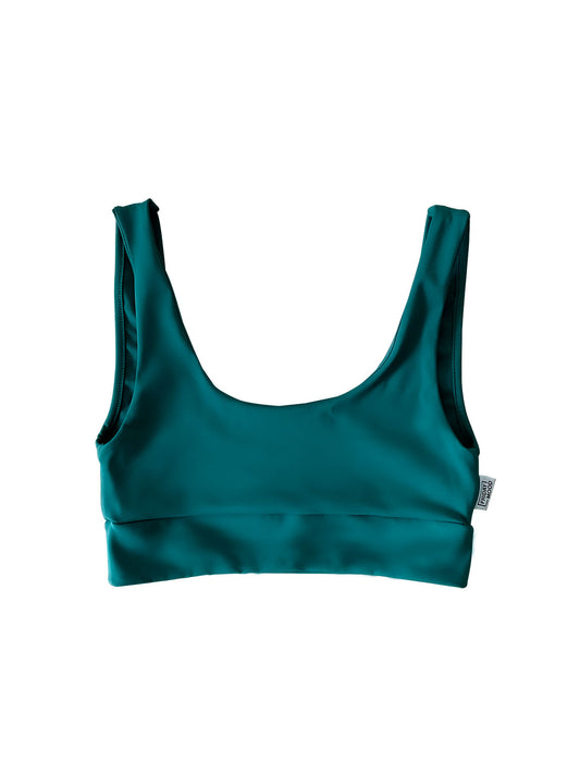 Sujetador deportivo mujer verde oscuro