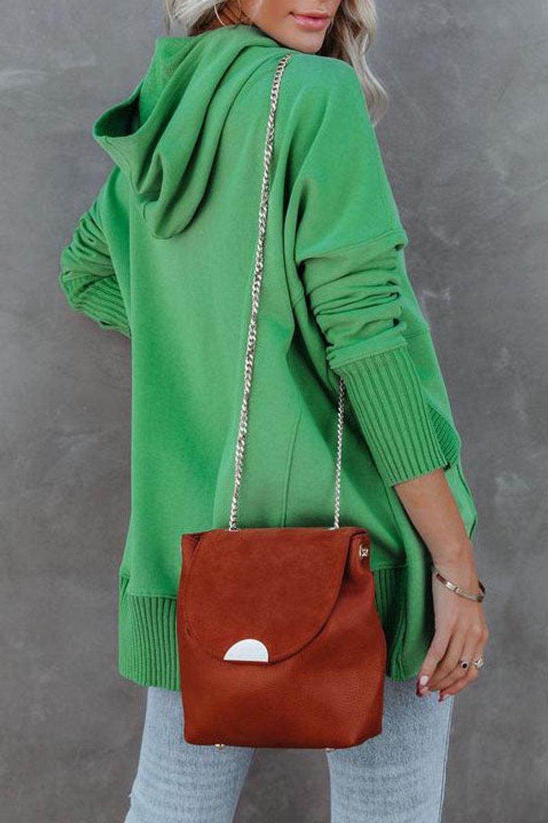 Comfortable Snap Button Hoodie for Women with Hooded Long Sleeve Ribbed Cuff Oversized Style